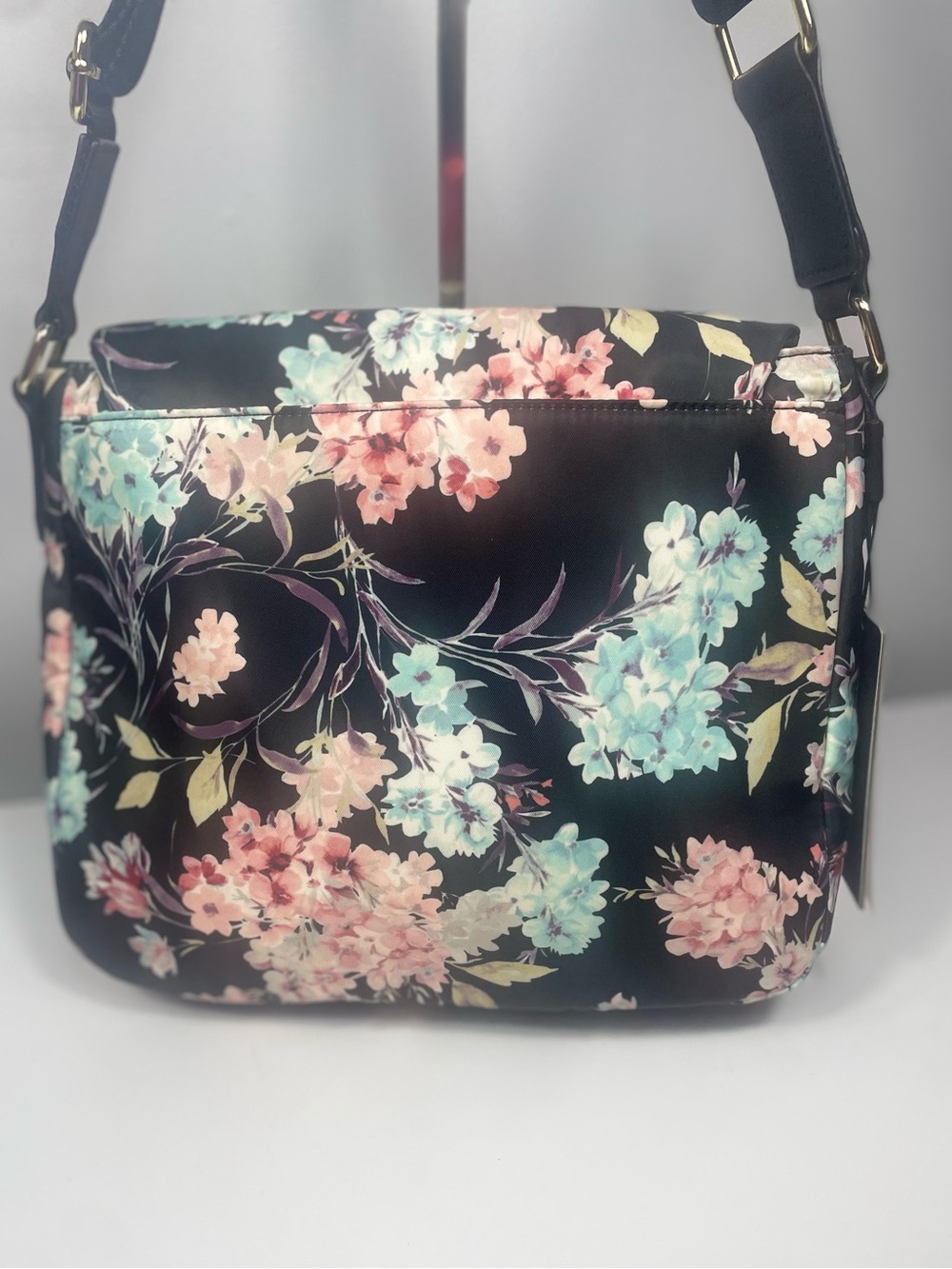 Karl Lagerfeld NWT Cara Nylon Messenger Floral Crossbody - Picture 7 of 16